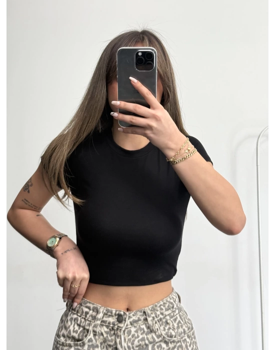 Basic Modal Crop - Siyah
