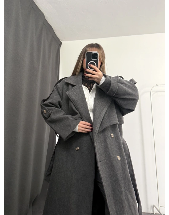 Berlin Kaşe Kaban - Antrasit