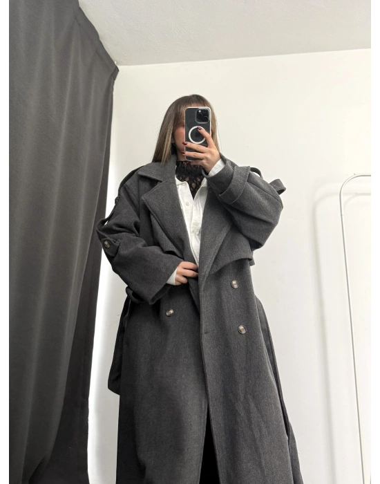 Berlin Kaşe Kaban - Antrasit