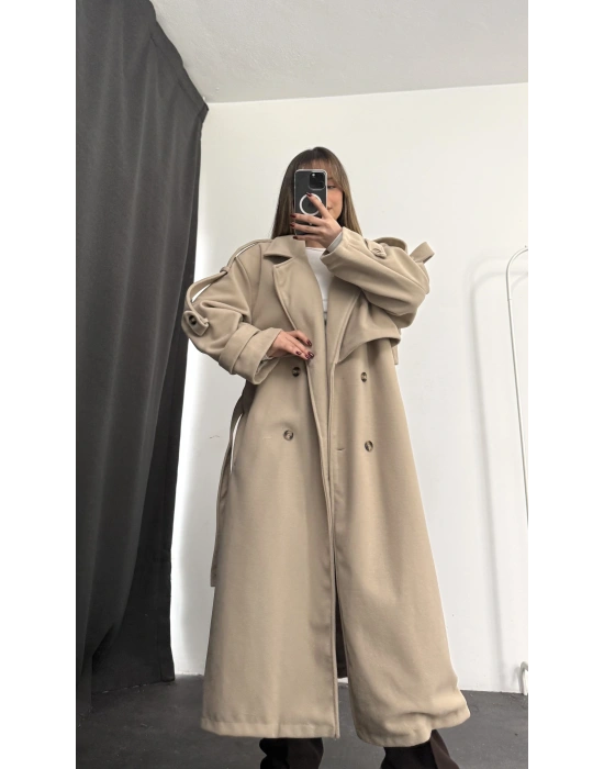 Berlin Kaşe Kaban - Bej