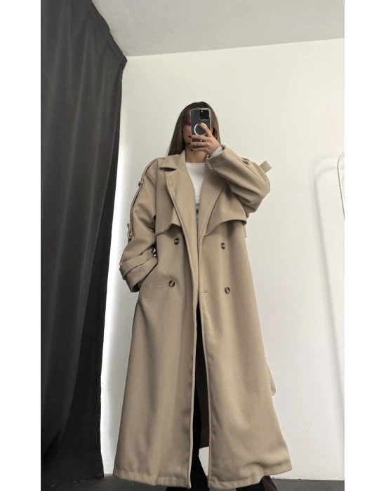 Berlin Kaşe Kaban - Bej