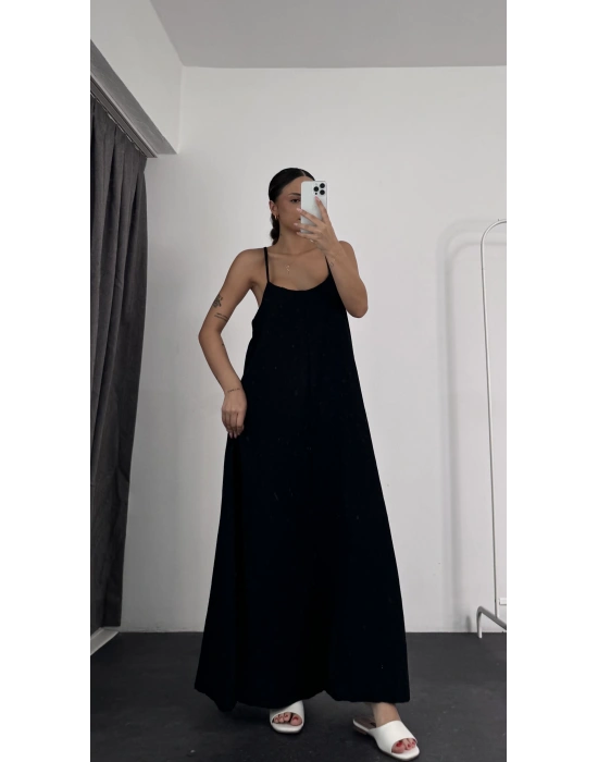 Berry Oversize Elbise - Siyah