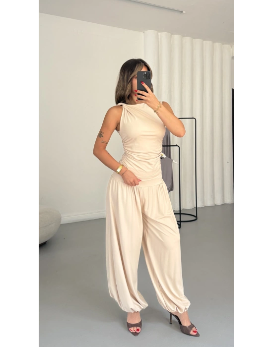 Beth Şalvar Takım - Bej
