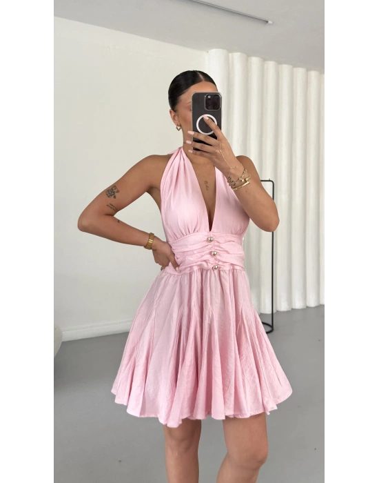 Beverly Kloş Elbise - Pembe
