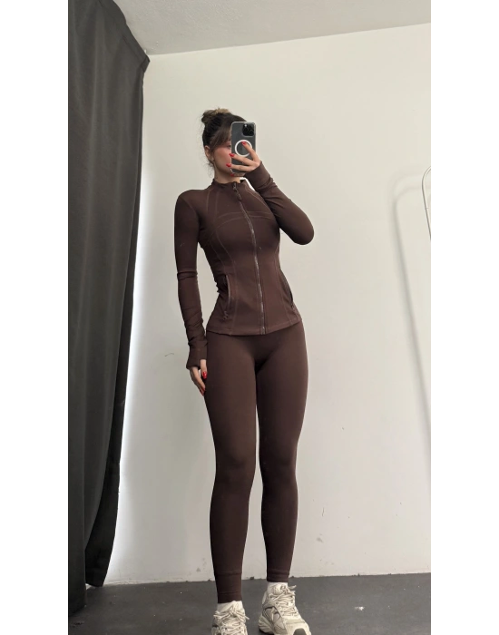 Blake Spor Tayt Takım - Kahve