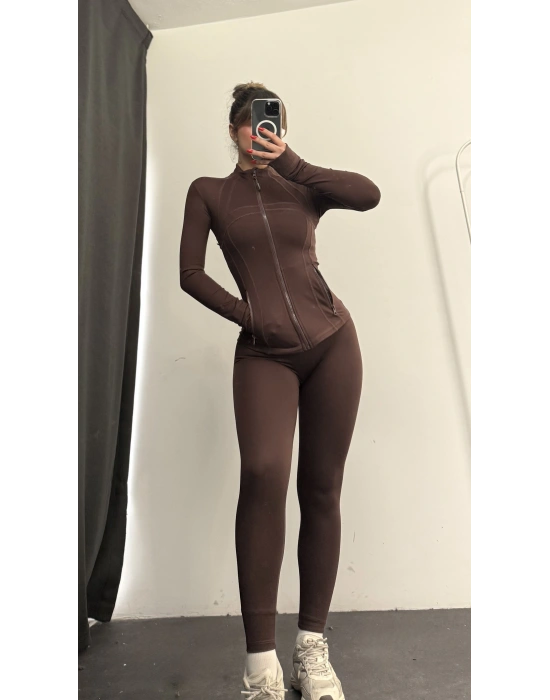 Blake Spor Tayt Takım - Kahve