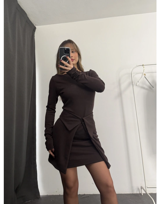 Bonita Tasarım Elbise - Kahve