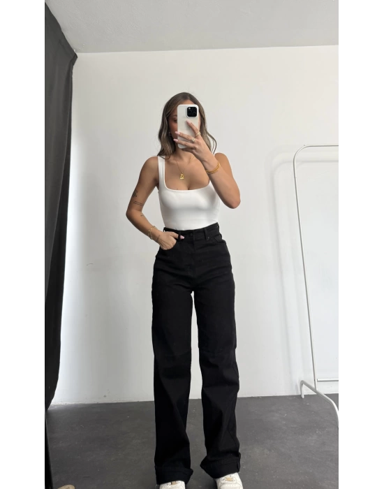 Bonn Wide Leg Jean - Siyah