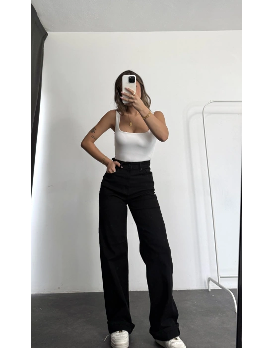 Bonn Wide Leg Jean - Siyah