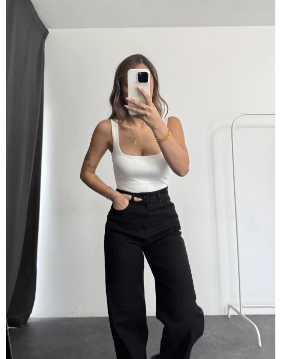 Bonn Wide Leg Jean - Siyah