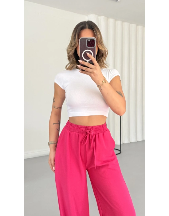 Britney Keten Pantolon - Fuşya