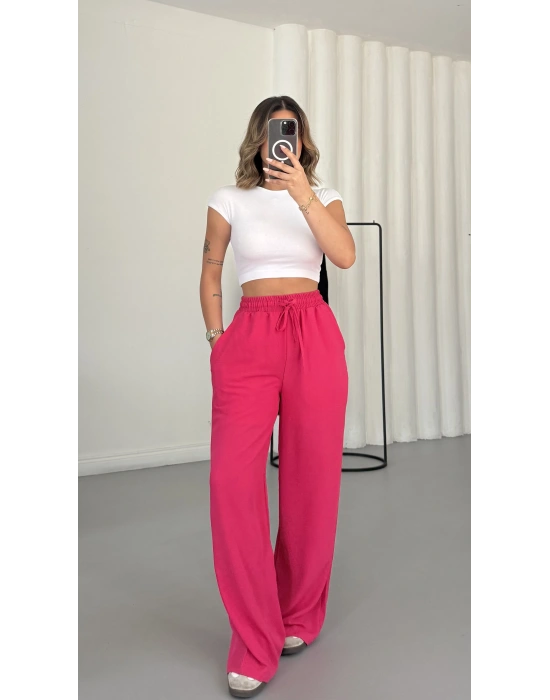 Britney Keten Pantolon - Fuşya