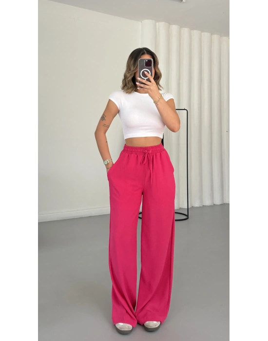 Britney Keten Pantolon - Fuşya