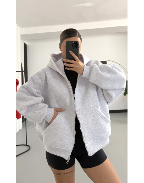 Bruce Oversize Hırka - Gri
