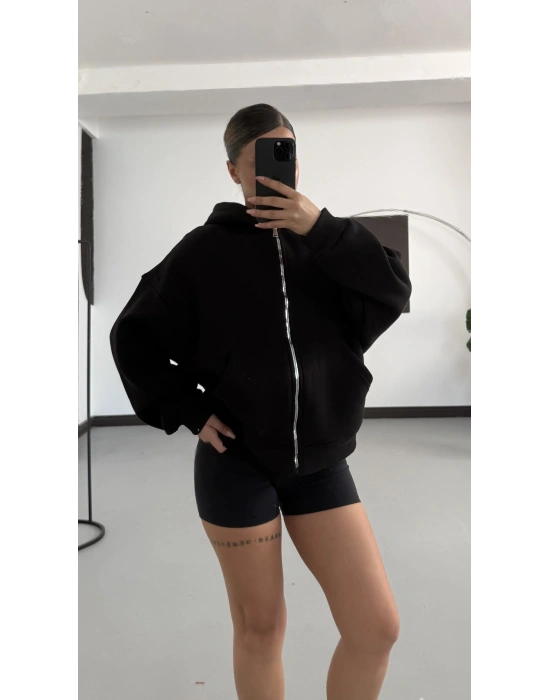 Bruce Oversize Hırka - Siyah