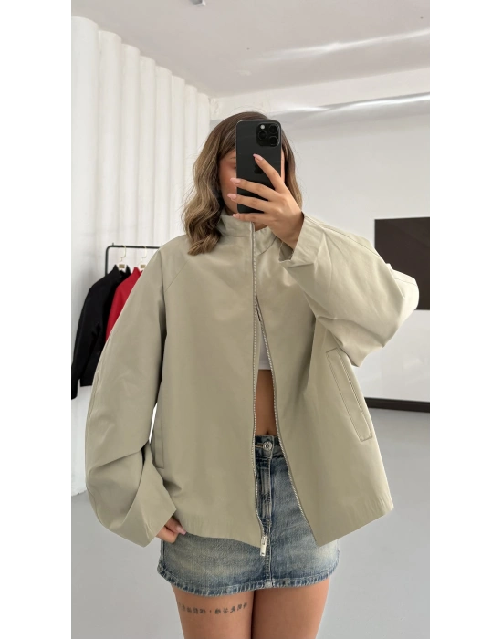 Buffy Bomber Ceket - Çağla Yeşili