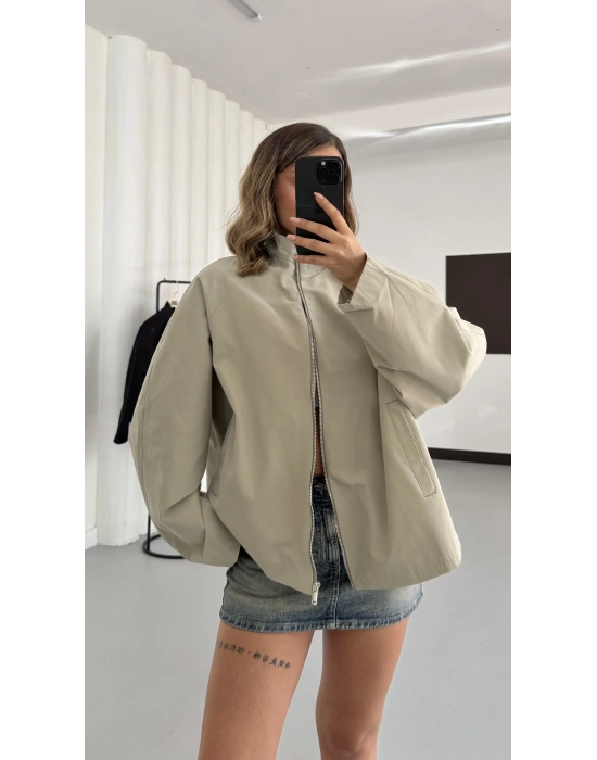Buffy Bomber Ceket - Çağla Yeşili