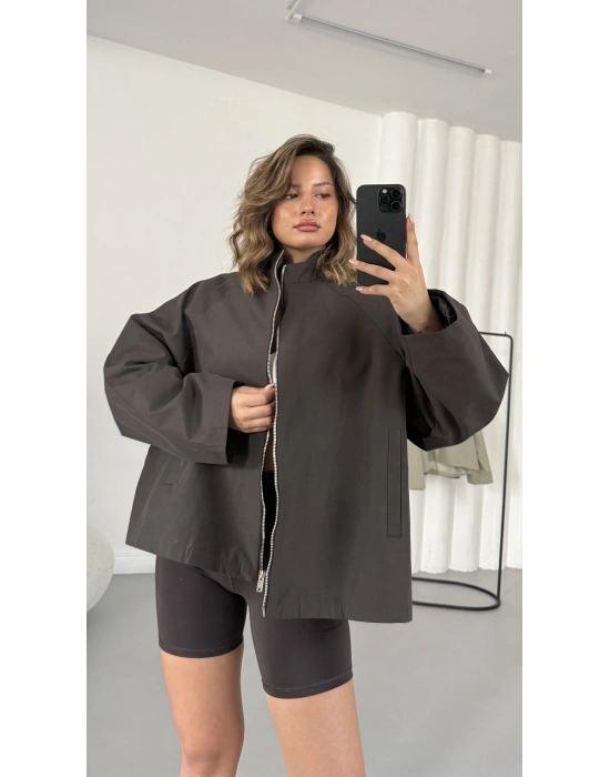 Buffy Bomber Ceket - Kahve