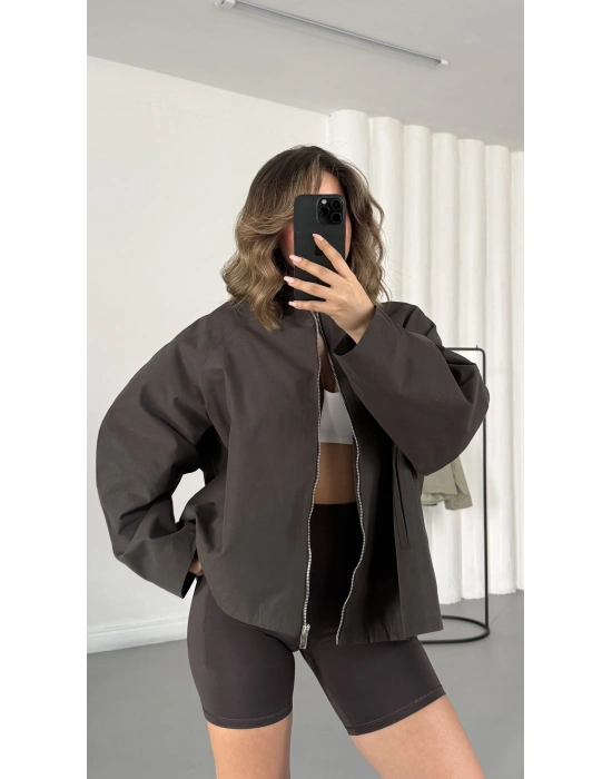 Buffy Bomber Ceket - Kahve