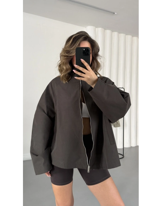 Buffy Bomber Ceket - Kahve