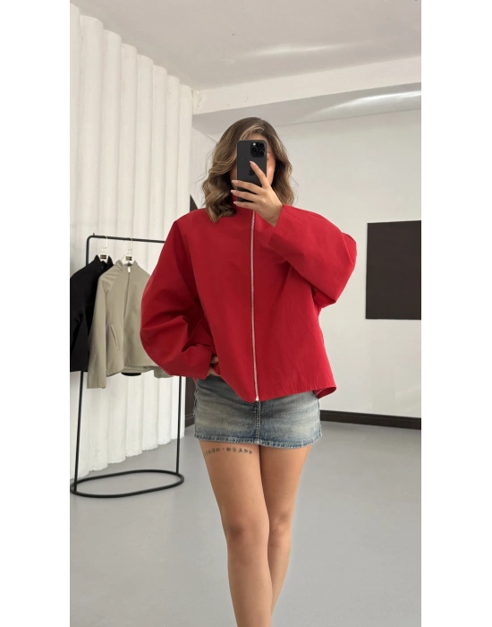 Buffy Bomber Ceket - Kırmızı