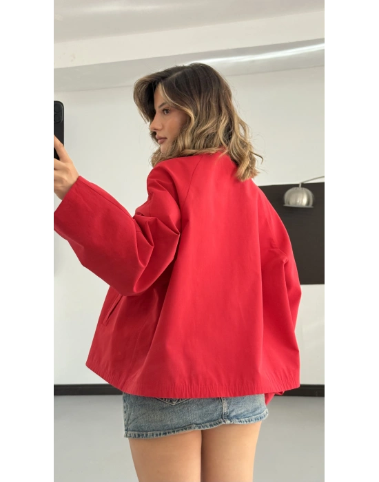 Buffy Bomber Ceket - Kırmızı