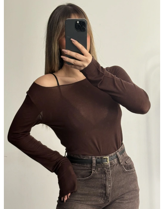 Camila Salaş Bluz - Kahve