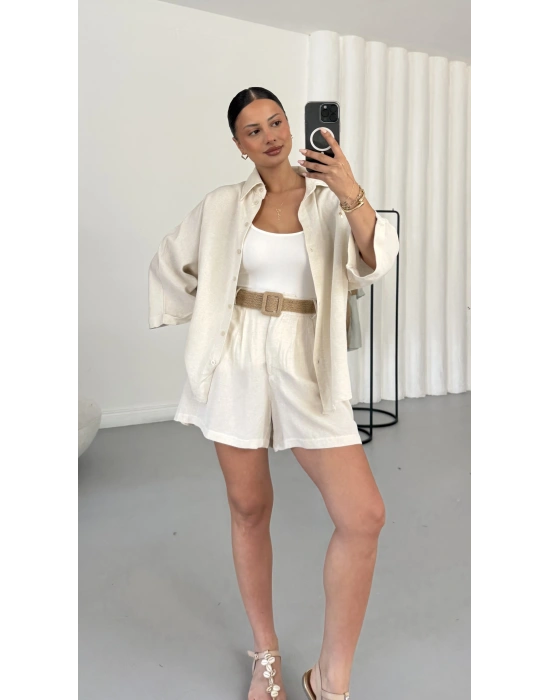 Camilla Gömlek Takım - Bej