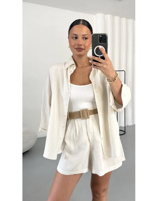 Camilla Gömlek Takım - Bej