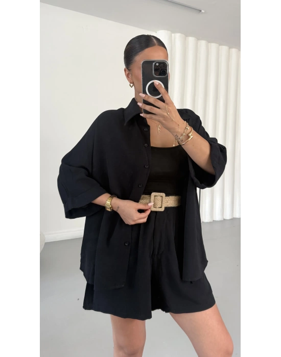 Camilla Gömlek Takım - Siyah