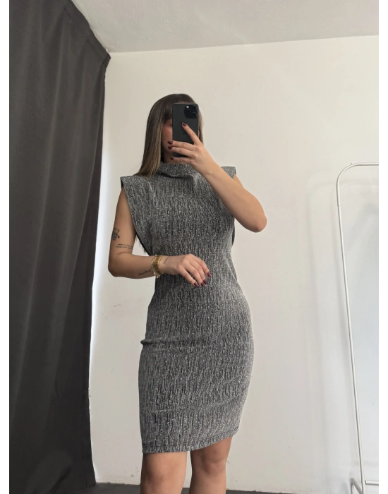 Camilla Taşlı Elbise - Gri