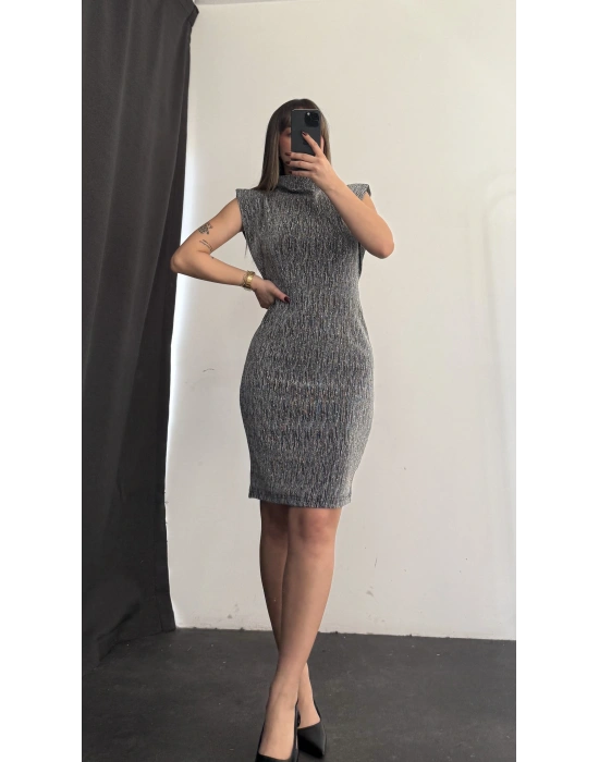 Camilla Taşlı Elbise - Gri