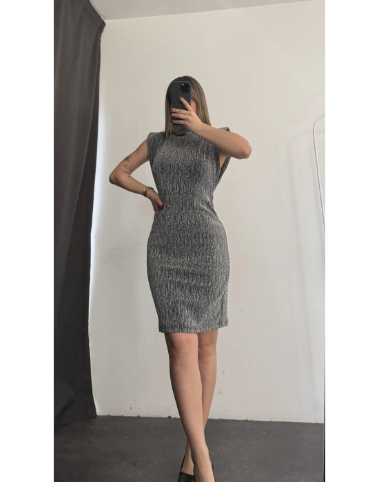 Camilla Taşlı Elbise - Gri