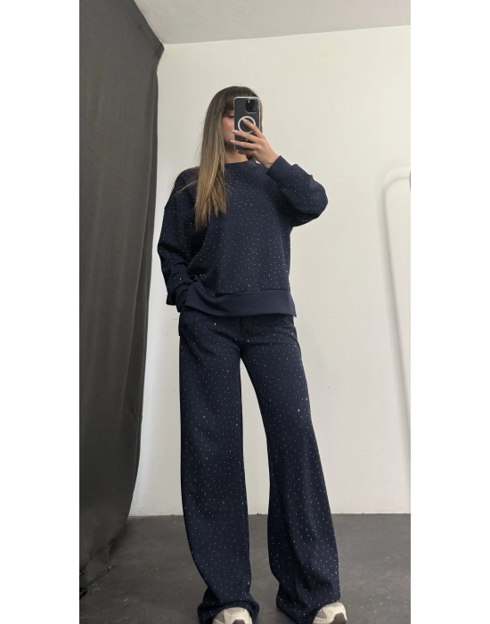 Carmen Taşlı Sweat Takım - Lacivert