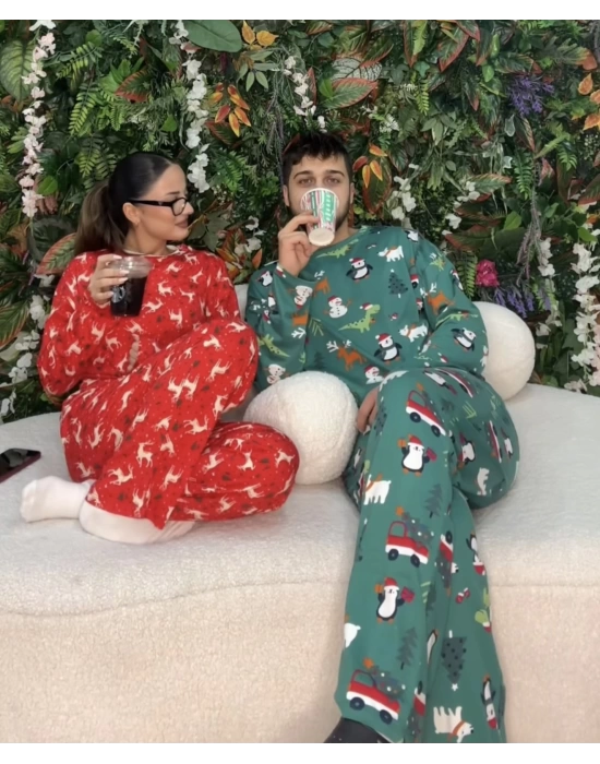 Christmas Pijama Takımı - Kırmızı