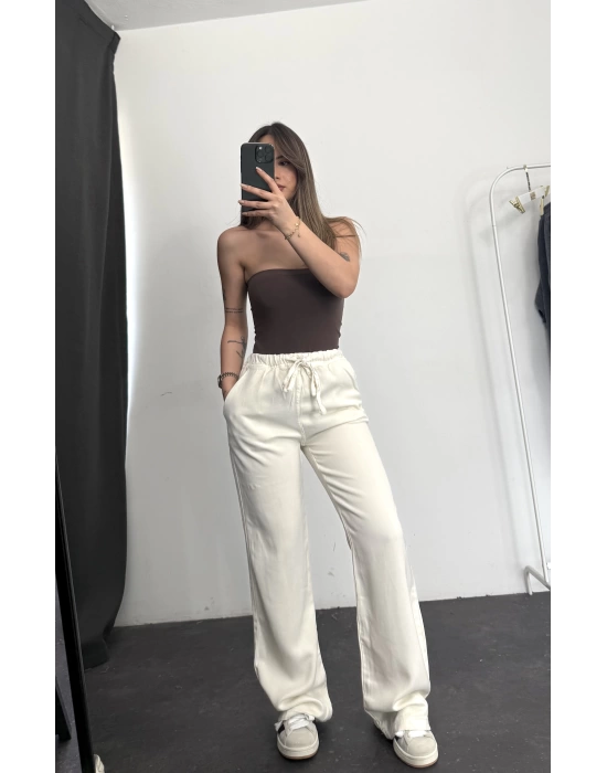 Cisa Gabardin Pantolon - Beyaz