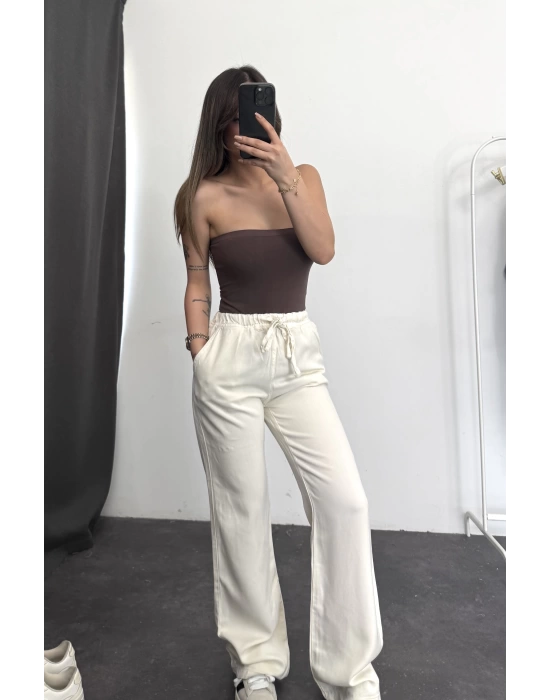 Cisa Gabardin Pantolon - Beyaz