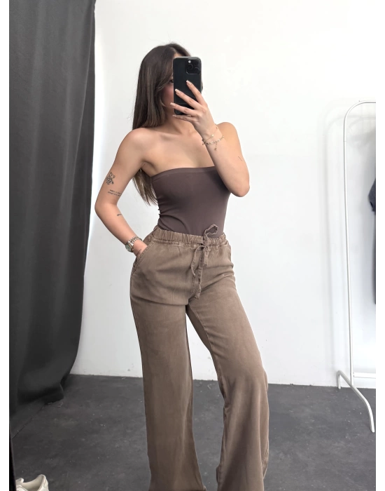 Cisa Gabardin Pantolon - Kahverengi