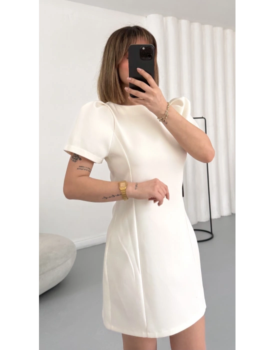 Cloud Karpuz Kol Elbise - Beyaz