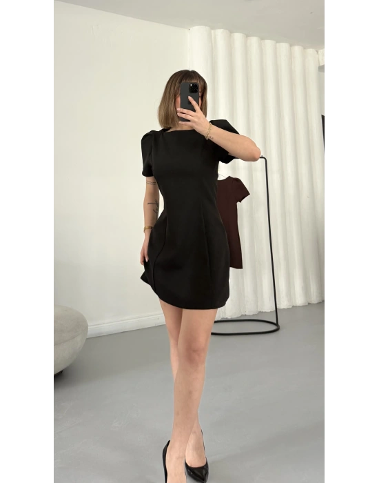 Cloud Karpuz Kol Elbise - Siyah