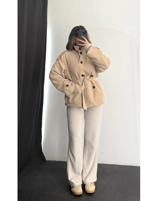 Cordelia Dik Yaka Trençkot - Bej