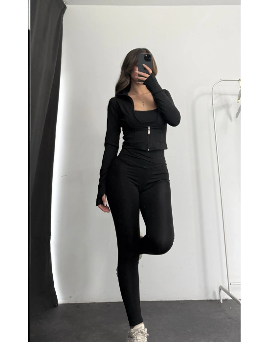 Corinna Tayt Takım - Siyah