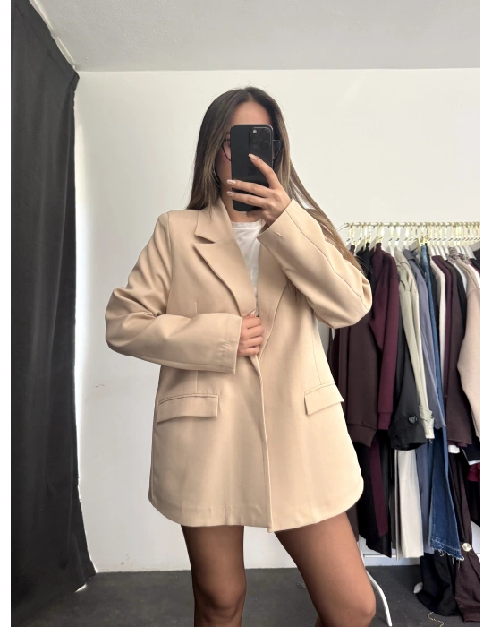 Cruz Astarlı Blazer Ceket - Bej