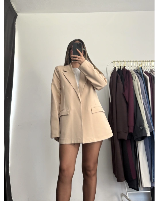 Cruz Astarlı Blazer Ceket - Bej