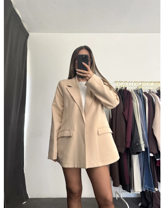 Cruz Astarlı Blazer Ceket - Bej
