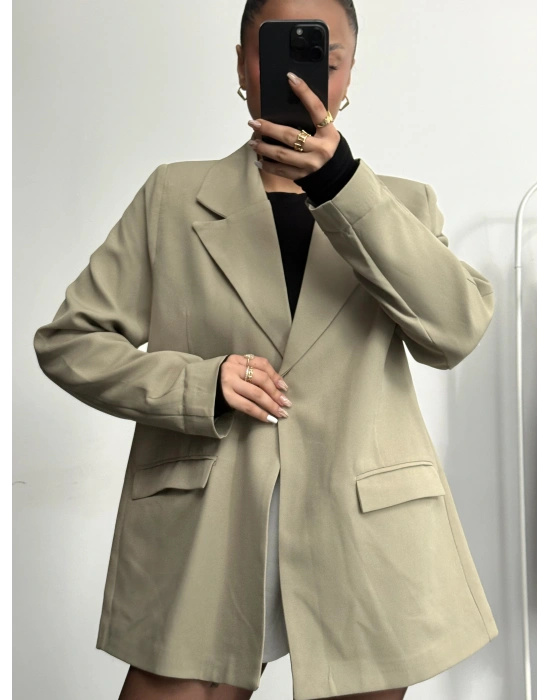 Cruz Astarlı Blazer Ceket - Haki