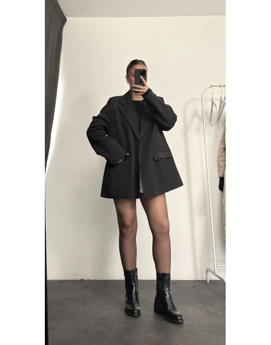 Cruz Astarlı Blazer Ceket - Siyah