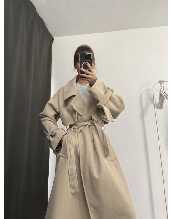 Daisy Kaşe Kaban - Bej