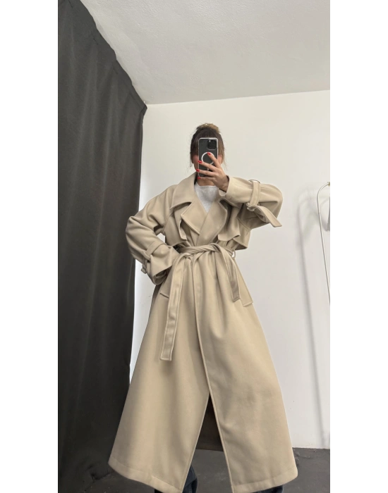 Daisy Kaşe Kaban - Bej