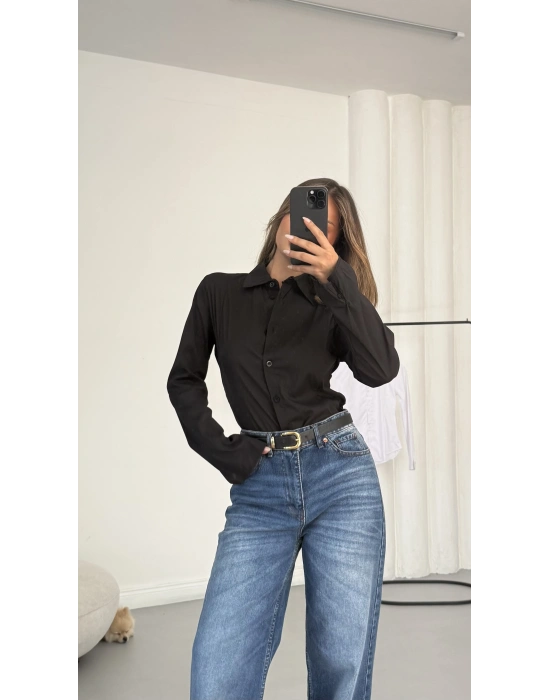 Daisy Casual Gömlek - Siyah